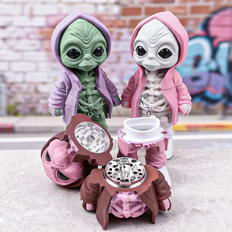 Novelty Gifts - مطحنة أعشاب وتوابل بتصميم فضائي مضحك،