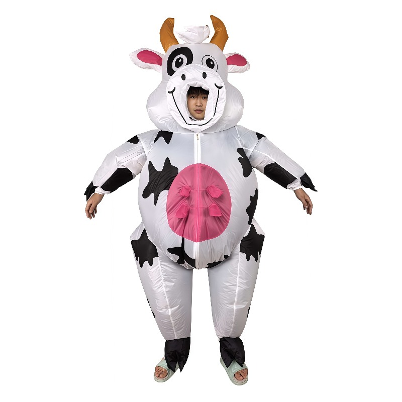 Costumes - زي بقرة مضحك قابل للنفخ لعيد