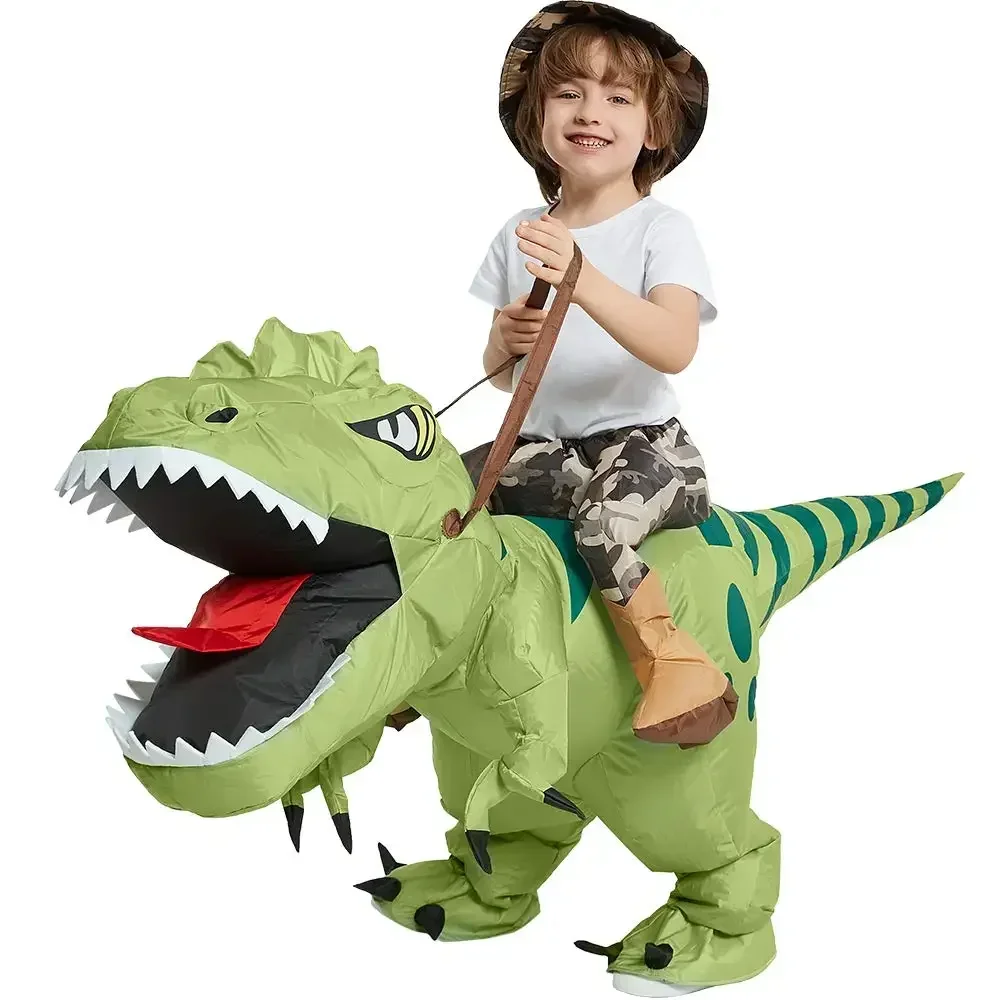 جديد حار بيع مضحك الكبار نفخ ر - مراجعة Inflatable Dinosaur Costume Adult وسعره