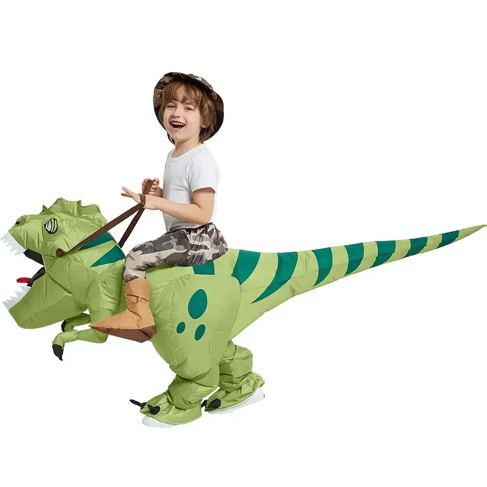 جديد حار بيع مضحك الكبار نفخ ر - مراجعة Inflatable Dinosaur Costume Adult وسعره