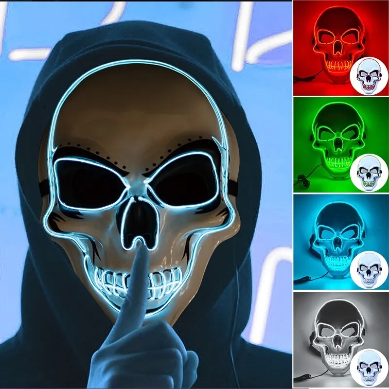 قناع تنقية الهالوين للبالغين،  - مراجعة Led Purge Mask Halloween وسعره