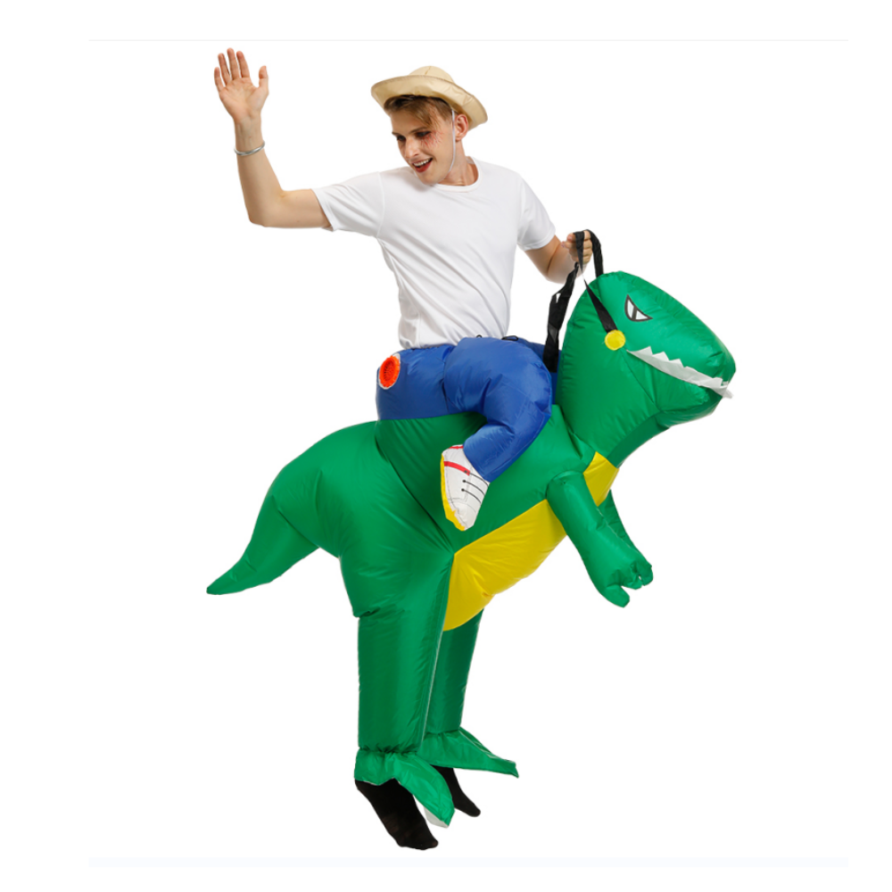 زي ديناصور قابل للنفخ للبالغين - مراجعة Inflatable Dinosaur Costume Adult وسعره