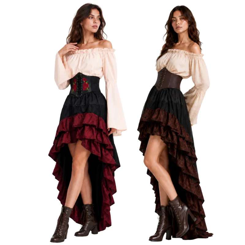فستان قرصان عتيق من العصور الو - مراجعة Medieval Renaissance Dress Women وسعره