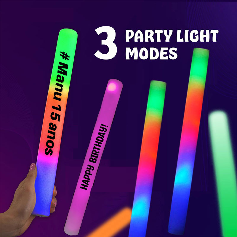 30 عصا إسفنجية مضيئة بتقنية LE - مراجعة Flashing Led Foam Sticks Party وسعره