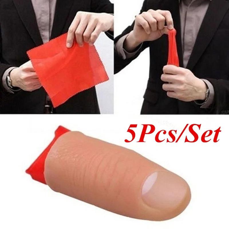 5 قطعة/المجموعة/المجموعة وهمية - مراجعة Thumb Tip Magic Trick Set وسعره