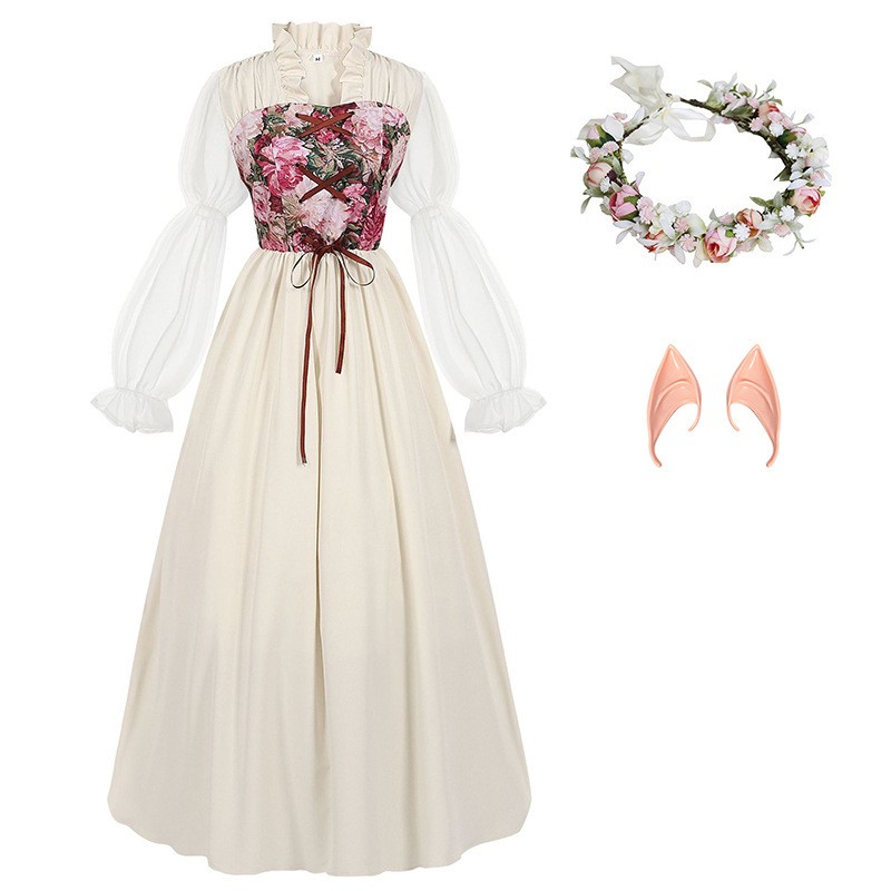 فستان كورسيه بتصميم عصر النهضة - مراجعة Medieval Renaissance Dress Women وسعره